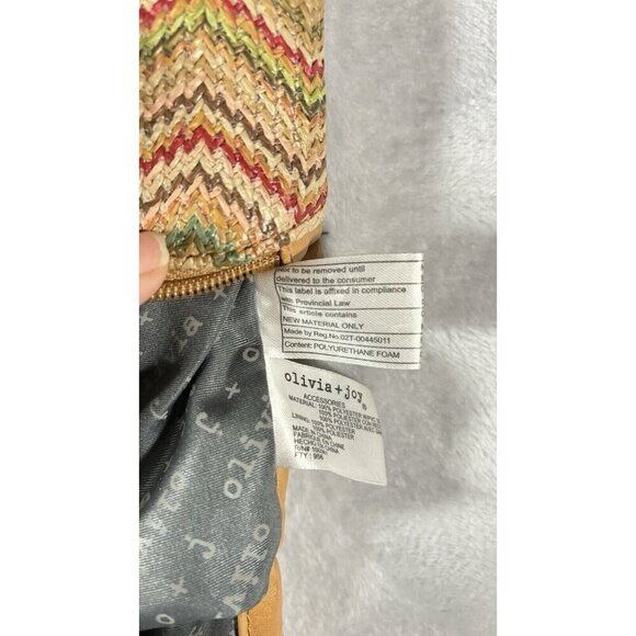 Olivia + Joy Women's Purse Chevron Multicolor Casual Classic Retro Clutch - Picture 6 of 9